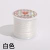 Hilo elástico de cristal plano blanco de alta elasticidad con cuentas de Buda, hilo elástico para pulsera tejida a mano DIY