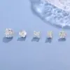 Plata Pura 999 Lujo Ligero Forma de Cintura de Loto Flor de Doble Capa Separador de Perlas Pulsera DIY Hecha a Mano Accesorios Separadores de Perlas de Cristal