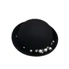 Sombrero de Orejas de Gato con Perlas Unisex para Padre e Hijo Estilo Británico Otoño e Invierno Copa Redonda Dulce y Lindo Sombrero de Navidad Año Nuevo Graduación