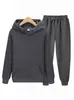 Traje de Sudadera Deportiva Casual Nuevo para Hombre de Primavera y Otoño Moda Masculina Tendencia Traje de Sudadera de Color Sólido
