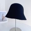 Gorro de Tricô de Lã de Alpaca Ultrafina para Mulheres, Chapéu Balde Quente de Lã de Ovelha para Outono e Inverno, Chapéu Cloche Elegante e da Moda