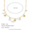 Colección de Cadenas Versátiles Elegantes de Acero Inoxidable Chapado en Oro de 18 Quilates Transfronterizas Europeas y Americanas Corazón Gota de Agua Flor de Circonita Clip Cadena de Bolas