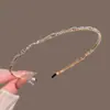 Diadema fina sencilla con pedrería, alta gama hecha a mano, pasador ultra-fairy versátil, diadema fina de borde vintage para salir, accesorio para el cabello