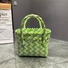 Bolso tejido de plástico nuevo del fabricante, cesta tejida, bolsa de regalo tejida a mano, bolsa de playa para mujer
