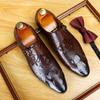 Los titulares de hoy Zapatos de piel de cocodrilo más vendidos Zapatos formales de piel para hombre Zapatos británicos de piel para hombre Zapatos de piel para pierna Zapatos de piel para negocios