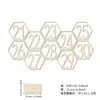 Señales de Número de Mesa de Madera Transfronterizas 1-40 Hexagonales Huecas Posavasos Numéricos Bar Cafetería Boda Números Señales de Madera