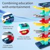 Bloques de Construcción Educativos de Superhéroes para Niños Juguetes de Ensamblaje Partículas Pequeñas Coche Deslizante Regalo para Niños y Niñas