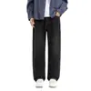 Roupas Masculinas Fengshe / Jeans Masculino Novo Primavera 2026, Corte Reto Amplo, Tendência Perna Larga Estilo Retro High Street Americano