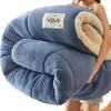 Colcha de lana de cordero de invierno, edredón forrado de forro polar, colcha de algodón, núcleo de colcha, ropa de cama para dormitorio individual de invierno, ropa de cama de otoño e invierno, engrosada para abrigar