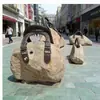 Adornos Personalizados de Fibra de Vidrio Imitación Piedra, Instalaciones de Forma Geométrica para Parques Comerciales, Esculturas de Fibra de Vidrio Imitación Piedra para Clubes