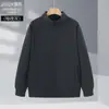Suéter cardigã macacão com gola alta e zíper Huapian camisa cultural para homens e mulheres cor sólida branco confortável impressão do logotipo