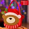 Nueva bolsa de fieltro navideña, bolsa de dulces, bolsa de mano con decoración de manzana de Nochebuena, bolsa de regalo portátil para niños, personalización
