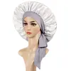 Gorro de Satén para Dormir Transfronterizo de Amazon Tejido de Punto de Satén Gorro para el Cuidado del Cabello para Mujer Sombrero de Ala Ancha Elástico Estilo Europeo y Americano