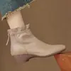 Botines de tacón de cuña para mujer, moda otoño/invierno 2026, botas casuales versátiles de algodón, estilo retro cómodo, forrados de felpa para abrigar, Botas Martin