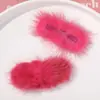 Accesorios para el Cabello de Pelo de Visón Peludo Largo Lindo de Otoño e Invierno Accesorios para el Cabello Hechos a Mano DIY Pasadores para el Cabello de Niños Materiales para Pendientes Venta al por Mayor