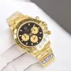 Relógio Laojia Panda Daytona Masculino Azul Gelo Automático Mecânico Cinza Cimento Relógio Masculino Pulseira de Aço Inoxidável