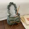 Bolso de Hombro Único Estilo Nuevo Primavera y Verano 2026, Bolso de Mano Plegado con Tejido Lavado, Bolso de Axila de Nicho para Mujer, Bolso Cruzado Elegante