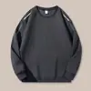 Sudadera para Hombre de 300g, Estilo Primavera y Otoño, Holgada y Versátil, Suéter Informal de Cuello Redondo a la Moda, Chaqueta sin Capucha.