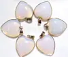 Venta caliente transfronteriza piedra natural ágata piedra de cristal rosa collar con colgante de amor bordeado colgante de corazón de melocotón accesorios de bricolaje