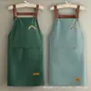 Nuevo Delantal Impermeable para Cocina, Ropa de Trabajo Impermeable y a Prueba de Aceite, Catering, Delantal Fino Estilo Coreano para Mujer, Estampado Personalizado para Hombre