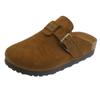Sapatos Birkenstock de Solado Grosso para Mulheres, Novo Estilo Primavera 2026, Mules Preguiçosos para Calçar Facilmente, Meio Chinelos de Bico Fechado, Sandálias de Cortiça para Uso Externo