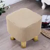 Funda para taburete de madera, funda para taburete cuadrado pequeño de madera maciza, cobertura completa, engrosada, para uso doméstico, taburete para cambiarse los zapatos, funda a prueba de polvo, tela elástica