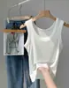 Camisola de Canalé para Mujer Estilo Nuevo Verano 2026, Corte Ajustado, Anti-Exposición, Adecuada para Usar en Capas o Sola, Top Corto Deportivo