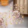 Año Nuevo Lunar Gato Reunión Cena Uñas Arte Foto Grande Pegatina Lindo Dibujo Animado 6D Relieve Tridimensional Teléfono Móvil Pegatina