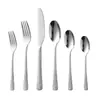Novo Estilo Talheres com Cabo de Listras Verticais Talheres de Aço Inoxidável Faca, Garfo, Colher Estilo Ocidental Faca, Garfo, Colher para Bife