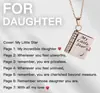 Collar de Acero de Titanio, Popular en Europa y América, Collar con Forma de Libro de Carta de Amor Grabada, Collar con Forma de Sobre de Carta de Amor Abrible, Cadena para Clavícula