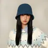 Sombrero de Cubo Sencillo Estilo Coreano Versátil Moda Protector Solar Tejido Sombrero de Pescador para Mujeres en Otoño e Invierno, Elegante y Versátil