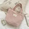 51143 Bolso de Pana Floral para el Trabajo, Bolso Sencillo, Lonchera, Bolsa de Compras, Bolsa Varios