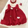 Conjunto de Vestido Espesso Estilo Estrela para Crianças, Novo Vestido da Moda para Bebê Menina de Um Ano, Vestido Anual, Vestido Regata, Transfronteiriço