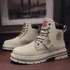 Botas Martin de Cabeza Grande Transfronterizas para Hombre Otoño e Invierno Botas de Trabajo de Caña Alta Zapatos de Hombre Estilo Británico Retro Zapatos Calefactables
