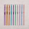 Nuevo Venta Caliente Punto Colorido Alúmina Ganchillo Metal Solo Mango Set de Ganchillo Venta al por Mayor