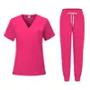 Corte Justo Roupas de Lavagem Médica Terno Feminino Cuidado Hospitalar Roupas Cirúrgicas Clínica Odontológica Salão de Beleza Roupas de Trabalho