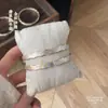 Pulseira de prata 999,9 pura de Fu, estilo chinês novo, padrão de rolo pintado a ouro, com bordas torcidas, bracelete aberto sólido de prata esterlina, presente para namorada