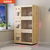 Villa Gato Espacio Jaula de Gato de Lujo Tienda de Mascotas Casa para Gatos Hogar Nido para Gatos de Interior Gabinete para Gatos Otros Tapetes para Arenero de Gato