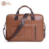 Bolso Cruzado Casual Simple para Hombre Bolso de Mano de Cuero Genuino Maletín Moda Casual Bolsa para Computadora Cruzada de 15.6 Pulgadas