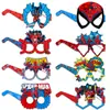 Óculos e máscaras da Patrulha Canina e Homem-Aranha em estoque transfronteiriços, máscaras de festa de desenhos animados, itens decorativos de papel para festa à fantasia