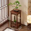 Estantería de pie para plantas de segunda mano para balcón y sala de estar, soporte de madera maciza de múltiples niveles para macetas, estante de exhibición para plantas suculentas