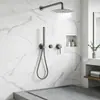 Juego de ducha empotrado de cobre italiano, unidad de ducha oculta empotrada de agua fría y caliente montada en la pared para ventas transfronterizas
