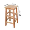 Taburete cuadrado de madera maciza taburete reforzado altura 45cm para restaurante cantina oficina comedor banco móvil económico algodón