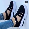 Nuevos Zapatos Deportivos Casuales Gruesos con Suela Gruesa y Diseño Hueco para Mujer, de Comercio Exterior, Verano 2023, con Punta Redonda y Suela de Poliuretano