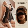 Perspectiva de malha pijamas sexy mulheres low-cut fivela dianteira sling camisola livre transparente renda pijama sexy atacado