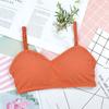 Hermoso arnés de verano para la espalda, cómodo y transpirable, con almohadilla para el pecho, ropa interior ligera anti-correr para niñas estudiantes