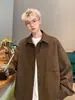 Camisa de Rayas Verticales Primavera para Hombre Manga Larga 2025 Nueva Vintage Casual Retro Tendencia Marca Holgada Camisa Chaqueta