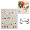 Pegatinas Creativas de Dibujos Animados Transfronterizas Muñeca Linda Infantil Pegatinas de Relieve Estéreo 5D Pegatinas para Cuaderno de Estudiante