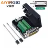 Adaptador DB15 sem solda porta paralela de 15 pinos placa adaptadora para equipamento de controle industrial agulha banhada a ouro cabeça macho concha com cinto