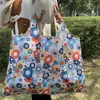 Nueva Bolsa de Viaje Plegable Ecológica de Dibujos Animados Portátil Supermercado Gran Capacidad Bolso de Hombro para Compras Bolso Tote para Mujer